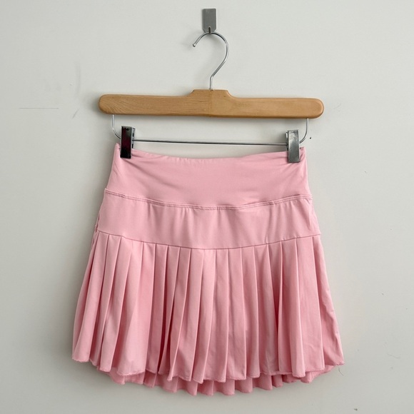 Pink Pleated Women's Tennis Skirt - Picture 1 of 5